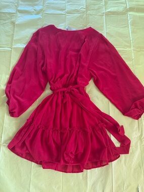 Flying Tomato Bright Red Ruffle Dress